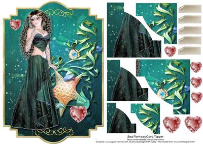 Sea Fantasy Card Topper 1