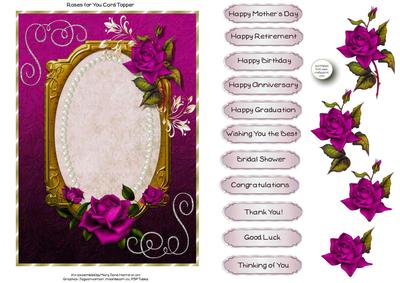 Roses for You Card Topper