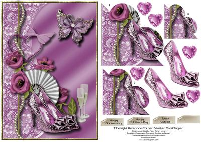 Moonlight Romance Corner Stacker Card Topper 1