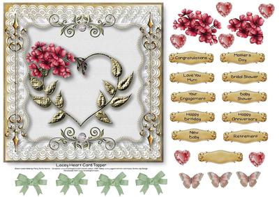 Lacey Heart Card Topper 1