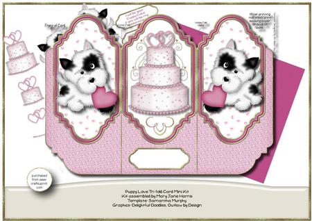 Puppy Love Tri-fold Card Mini Kit