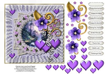 Cherish the Love Card Topper 1