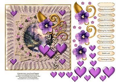 Cherish the Love Card Topper 2