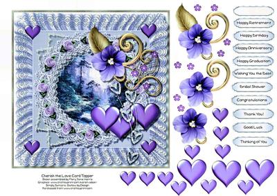 Cherish the Love Card Topper 3