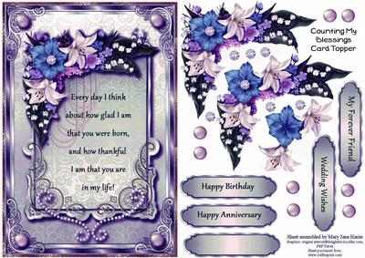 Counting My Blessings Card Topper 2
