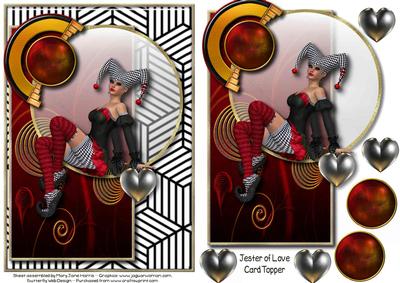Jester of Love Card Topper