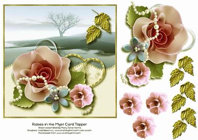 Roses in the Myst Card Topper 3