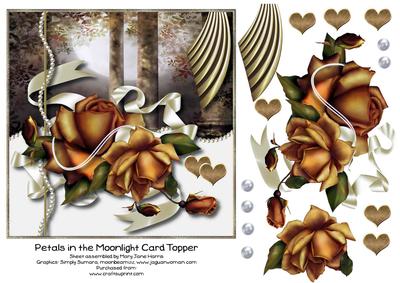 Petals in the Moonlight Card Topper