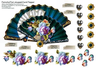 Fanciful Fan-shaped Card Topper 2