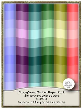 Jazzy Wavy Striped Paper Pack - Cu4cu