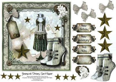Steampunk Dreams Double Corner Stacker Topper 2
