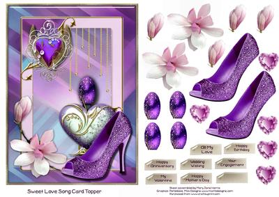 Sweet Love Song Card Topper 1