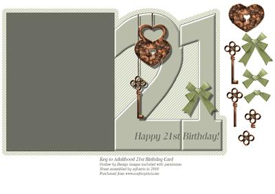 Key to Adulthood 21st Birthday Card
