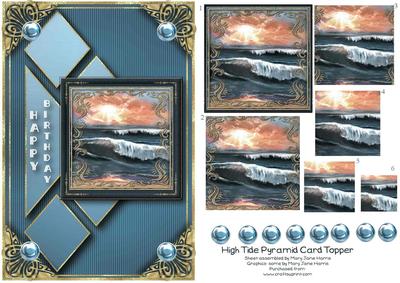 High Tide Pyramid Birthday Topper 3