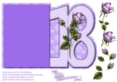 Purple Roses for Her 18th Birthday