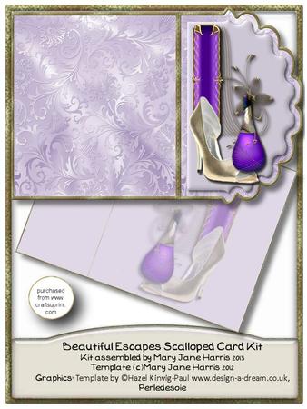 Beautiful Escapes Scalloped Card Kit 1