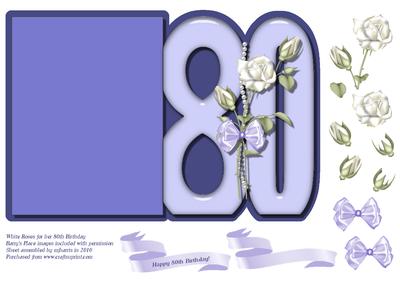 White Roses for Her 80th Birthday