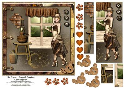 Ms. Steam-punk-a-doodles Card Topper
