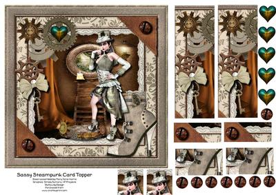 Sassy Steampunk Card Topper