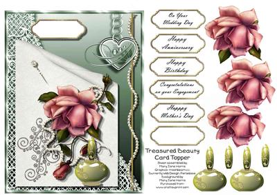 Treasured Beauty Card Topper 1