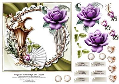 Elegant Tea Party Card Topper 2
