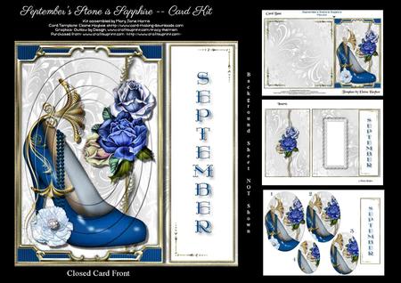 September's Stone is Sapphire - Card Kit