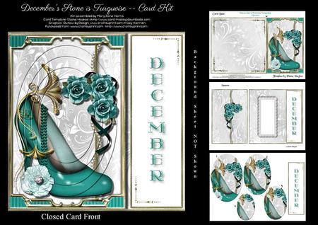 December's Stone is Turquoise - Card Kit