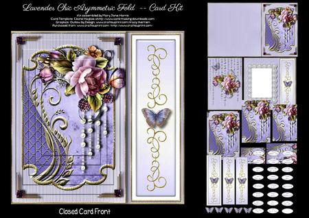 Lavender Chic Asymmetric Fold Card Kit