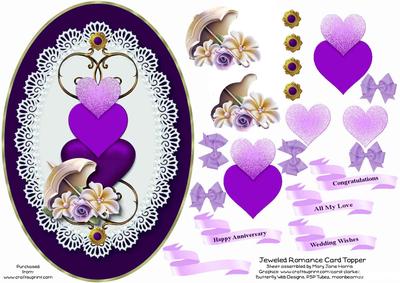 Jeweled Romance Card Topper 1
