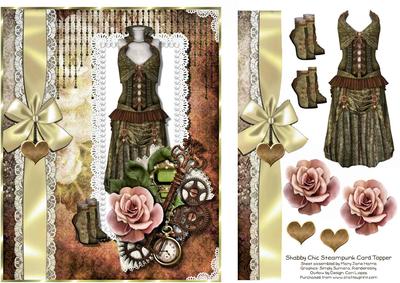 Shabby Chic Steampunk Card Topper 1