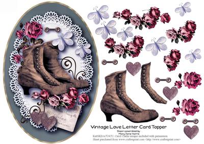 Vintage Love Letter Card Topper 1