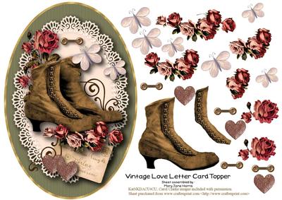 Vintage Love Letter Card Topper 2