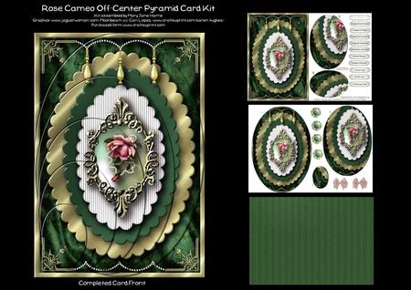 Rose Cameo Off-center Pyramid Card Kit