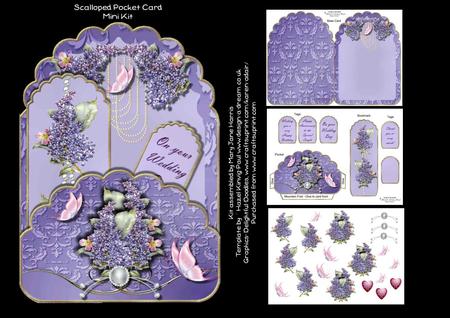 Scalloped Lilac Pocket Card Mini Kit