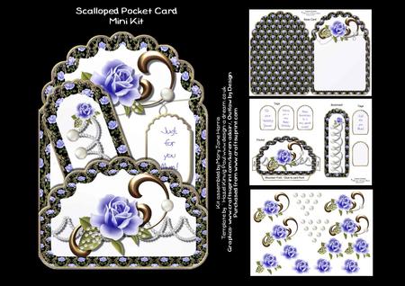 Scalloped Rose Purple Pocket Mini Kit