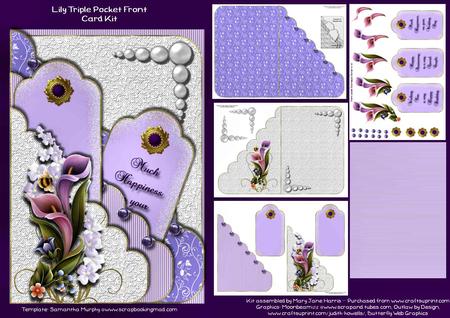 Lily Triple Pocket Front Card Kit