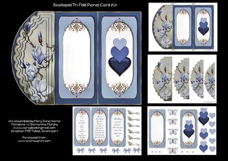 Betty Blue Tri-fold Panel Card Mini Kit