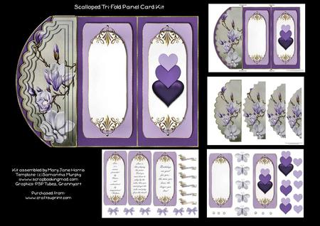 Lovely Lavender Tri-fold Panel Card Mini Kit