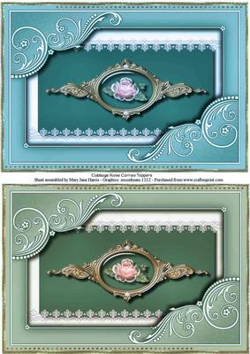 Cabbage Rose Cameo Toppers 1