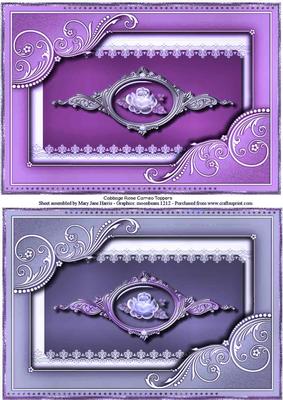 Cabbage Rose Cameo Toppers 2