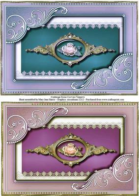 Cabbage Rose Cameo Toppers 3