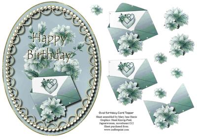 Oval Birthday Card Topper