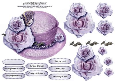 Lovely Hat Card Topper 4