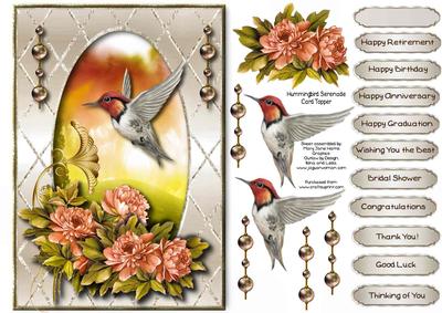 Hummingbird Serenade Card Topper 2