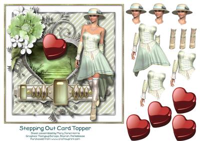 Stepping Out Card Topper 1