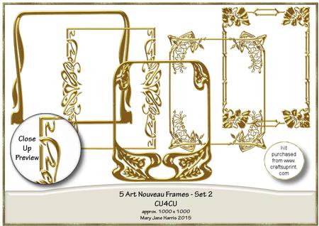 5 Art Nouvear Frames Set 2 - Cu4cu