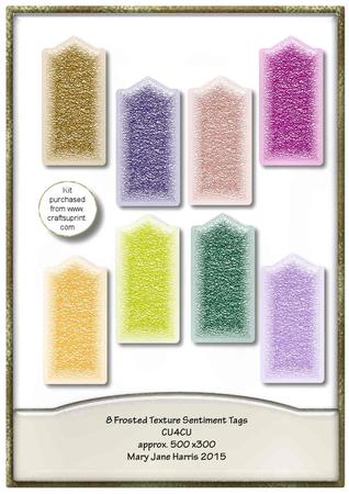 8 Frosted Texture Sentiment Tags - Cu4cu