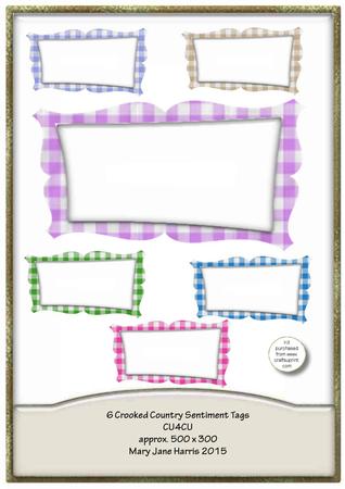 6 Crooked Country Sentiment Tags - Cu4cu