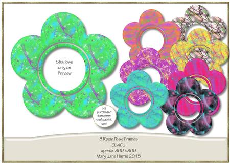 6 Rosie Posie Frames - Cu4cu