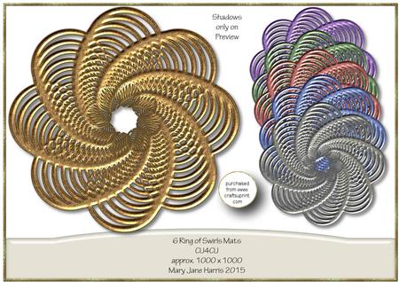 6 Ring of Swirls Mats - Cu4cu
